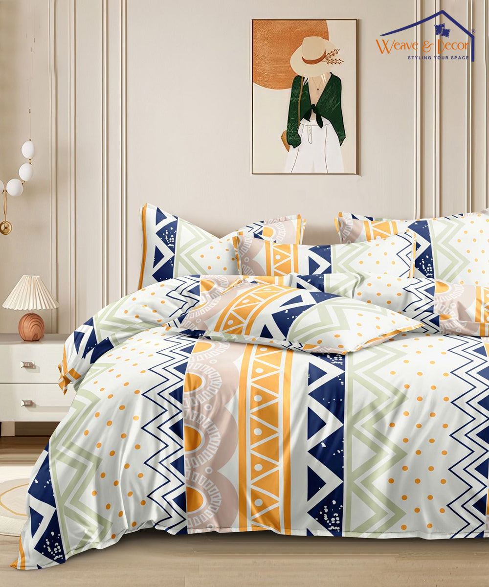 ZigZag Serenity Queen Fitted Bedsheet With 2 Pillow Covers