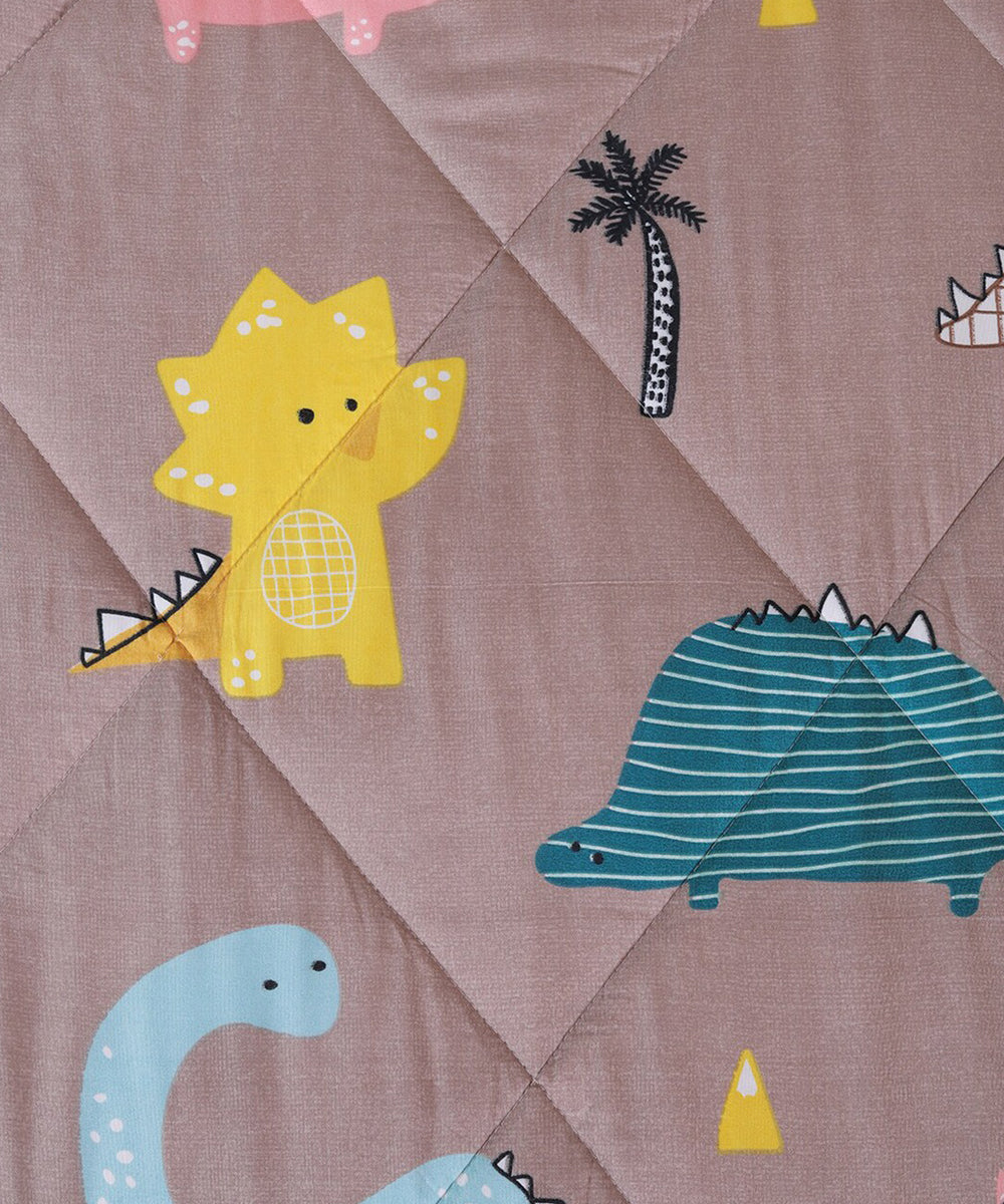 Cute Dinosaur 350GSM Single Bed Comforter