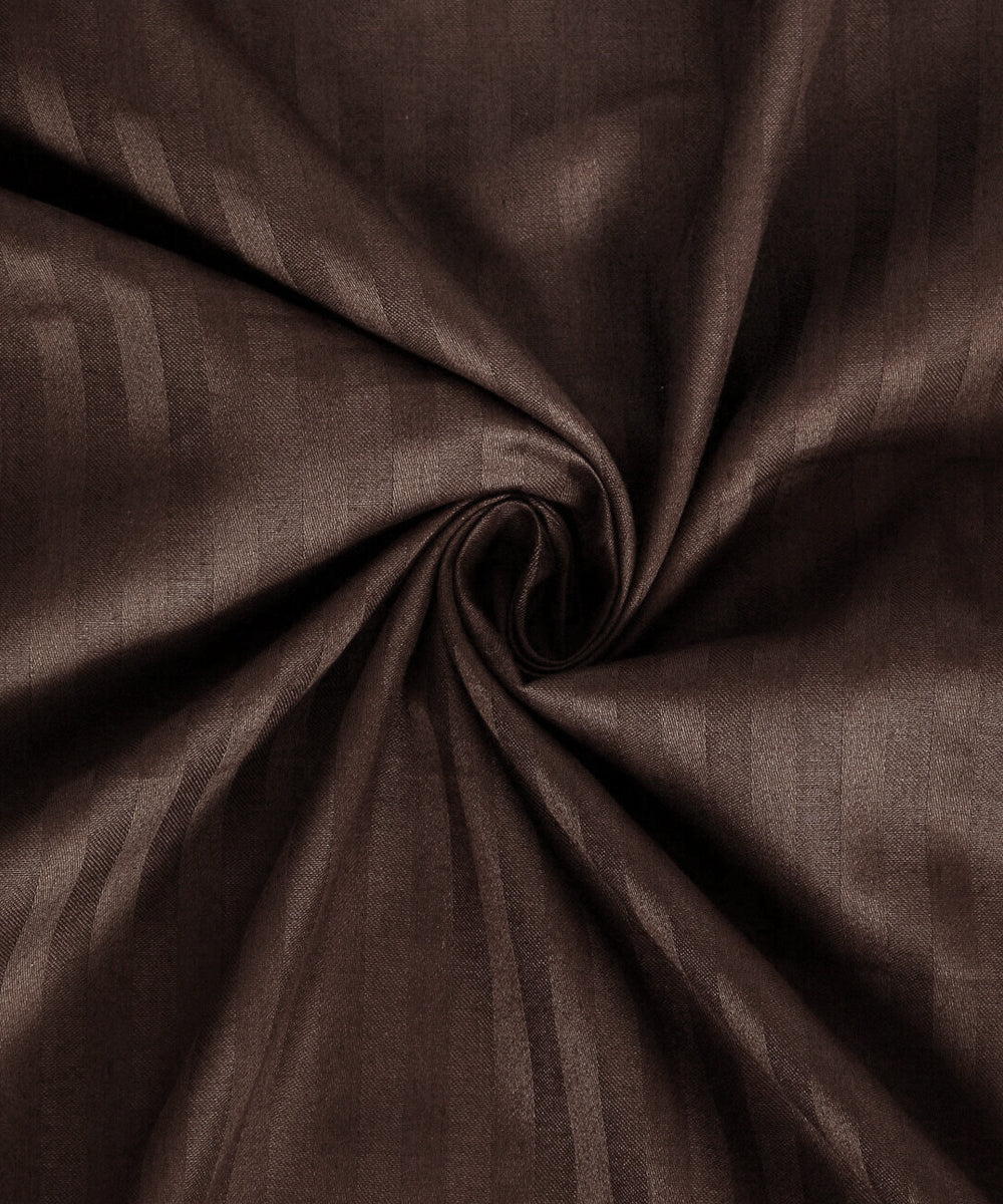 Brown Single Fitted Bedsheet With 1 Pillow Cover
