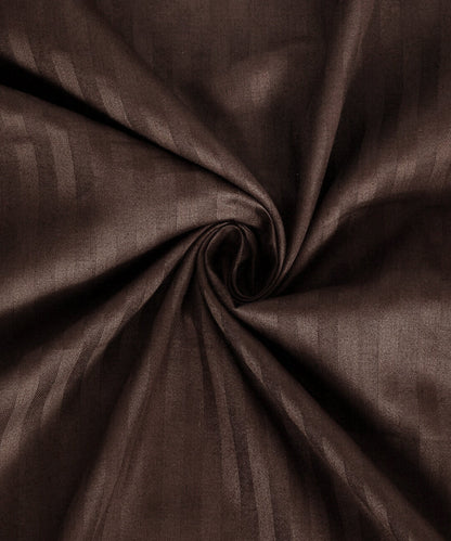 Brown Single Fitted Bedsheet With 1 Pillow Cover