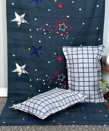 Multi Color King Size Bedsheet With 2 Pillow Cover