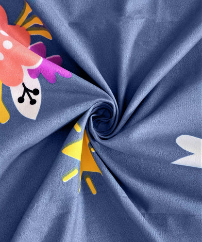 Unicorn Kids Super King Fitted Bedsheet With 2 Pillow Covers