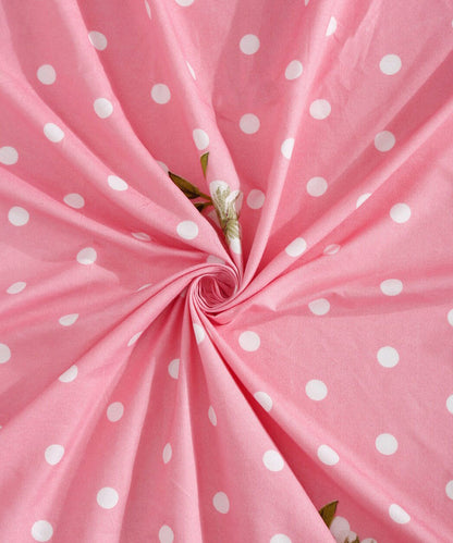 Pink & White Floral Super King Fitted Bedsheet With 2 Pillow Covers