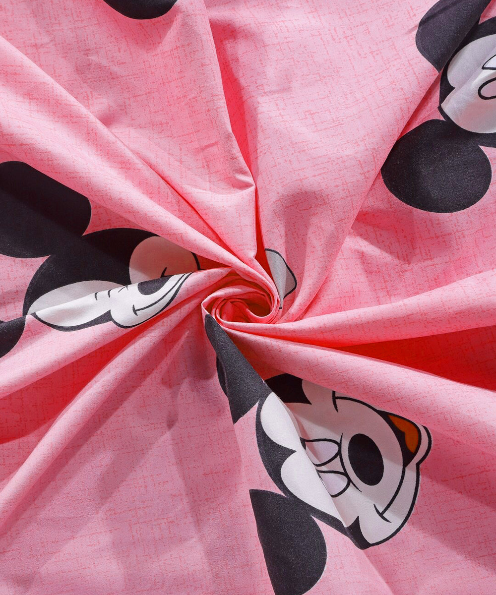 Mouse Magic Kids Single Bedsheet With 1 Pillow Cover