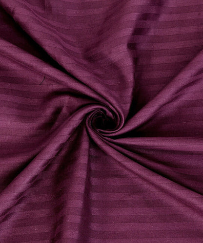 Wine Satin Stripe Single Bedsheet With 1 Pillow Cover