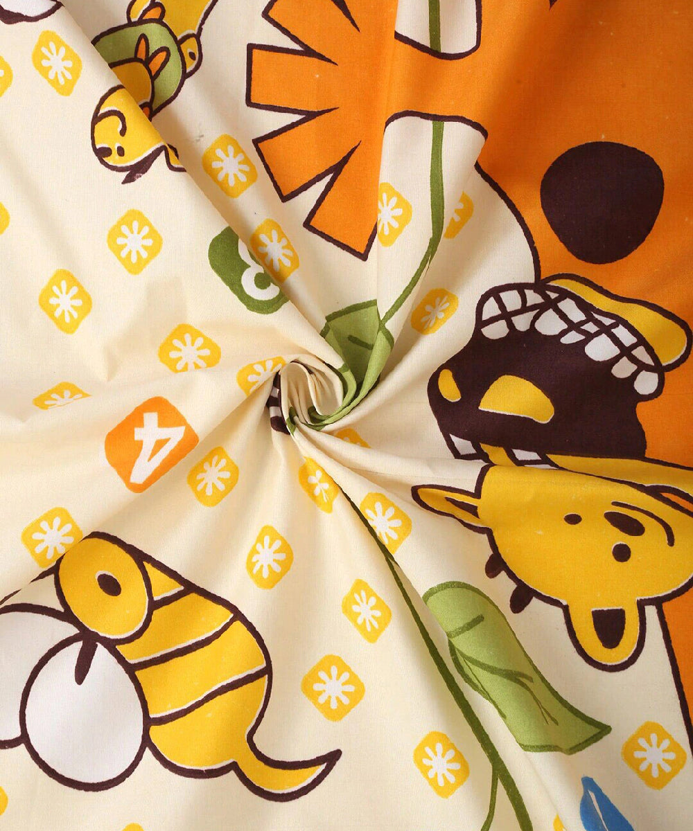 Cute Giraffe Single Fitted Bedsheet With 1 Pillow Cover