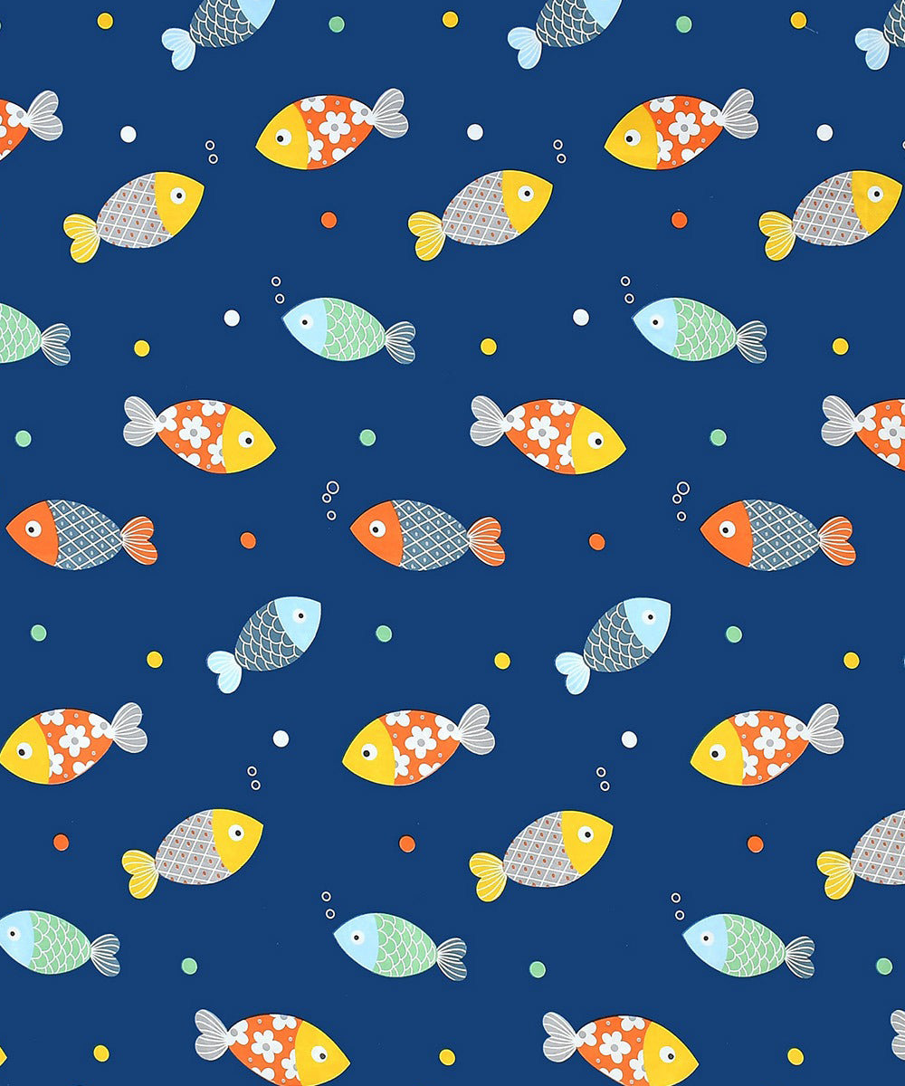 Blue Fish Kids Single Fitted Bedsheet With 1 Pillow Cover