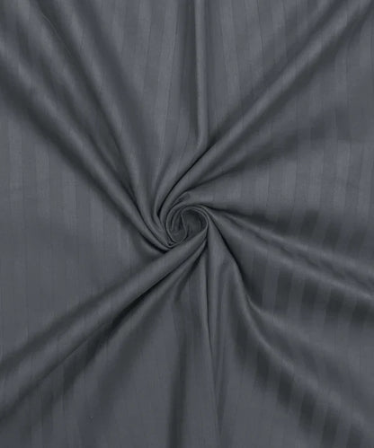 Grey Satin Stripe Bedsheet with Pillow Cover