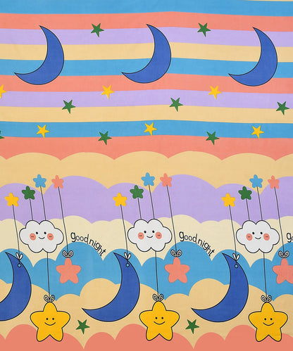Dreamy Starry Night Kids Single Bedsheet With 1 Pillow Cover