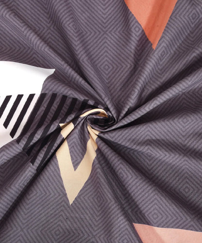 Multi Color Triangles Single Bedsheet With 1 Pillow Cover