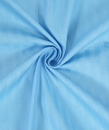 Sky Satin Stripe Single Bedsheet With 1 Pillow Cover