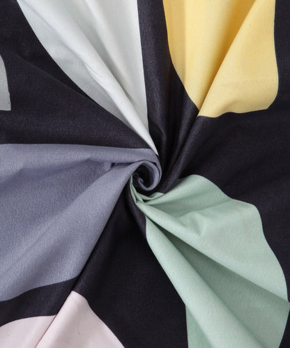 Geometrical King Fitted Bedsheet With 2 Pillow Covers