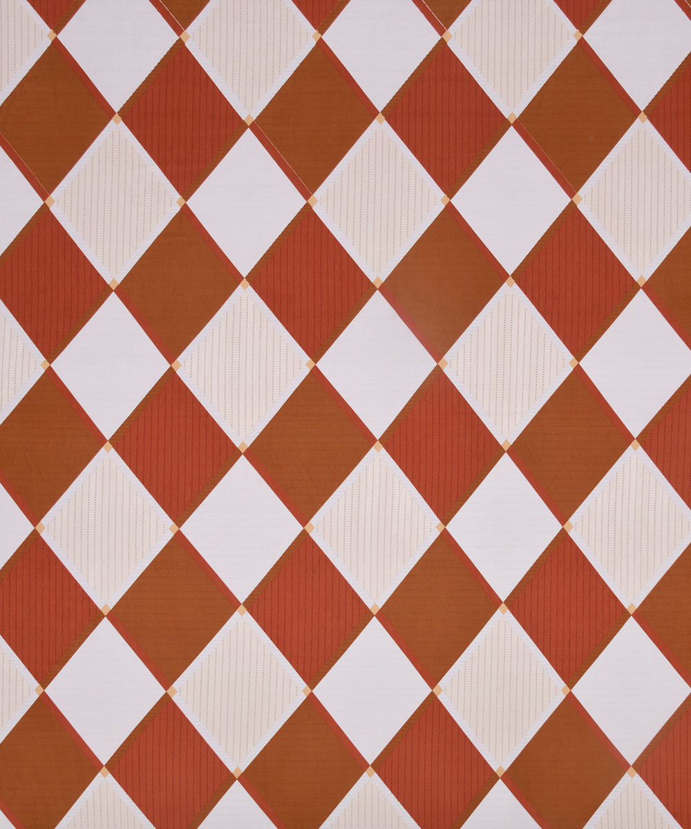 Brown Check Super King Fitted Bedsheet With 2 Pillow Covers
