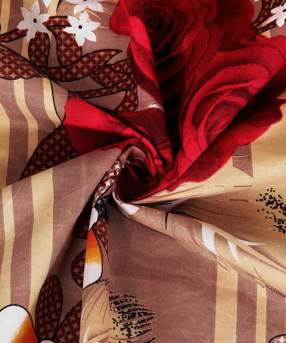 Roses Double Bedsheet with 2 Pillow Covers