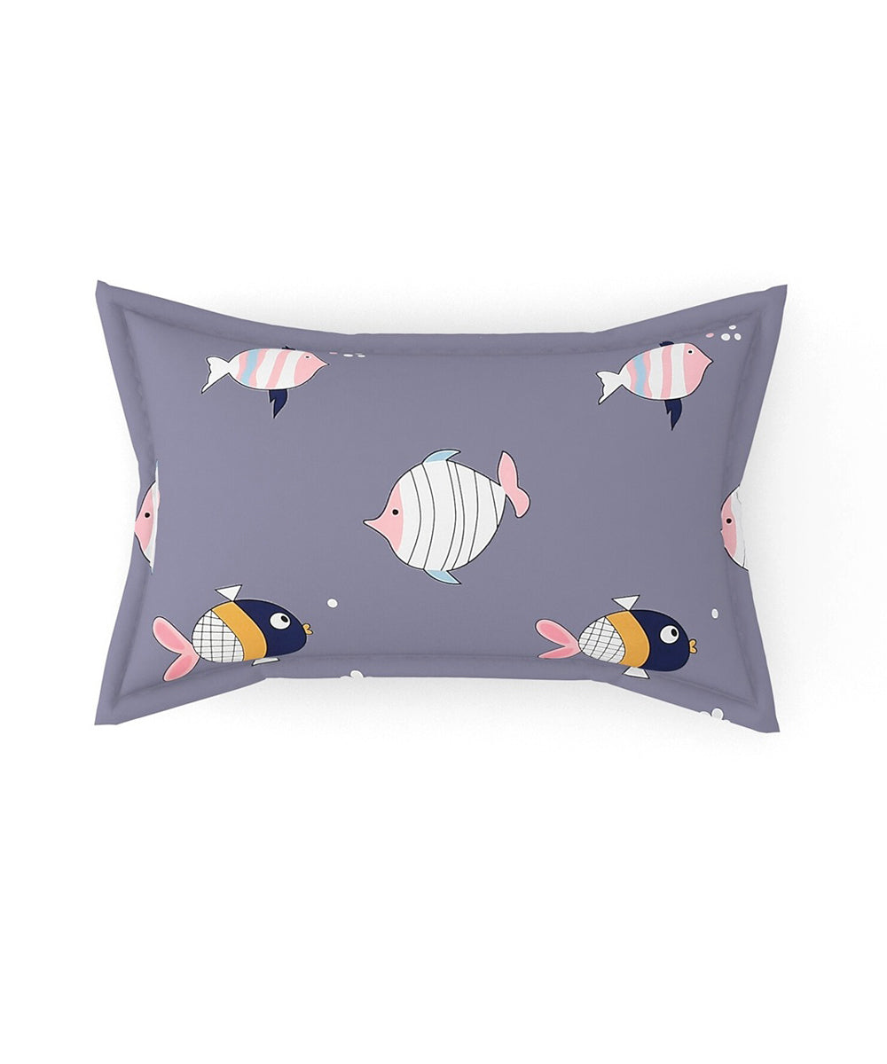 Dolphin Kids Single Fitted Bedsheet With 1 Pillow Cover