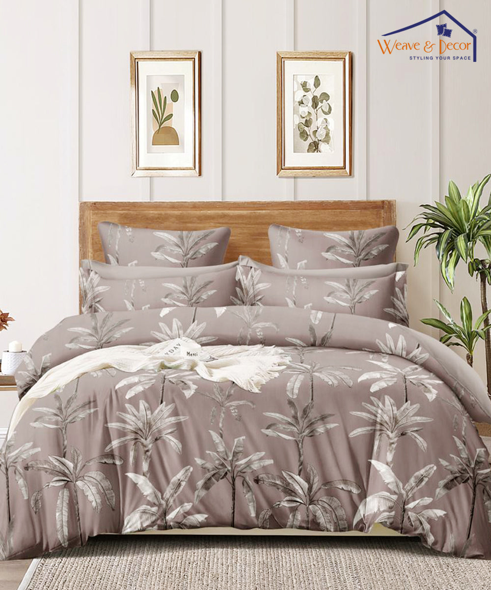 Tangy Orange King Size Bedsheet With 2 Pillow Cover