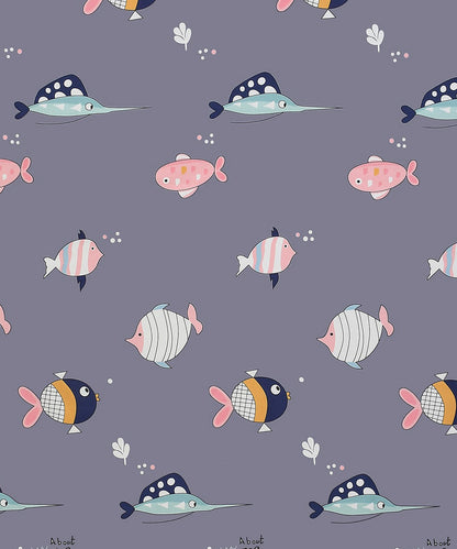 Underwater Dreams Fish Kids Single Bedsheet With 1 Pillow Cover