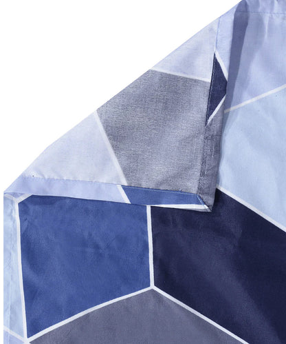 Rhombus Blue Single Bedsheet With 1 Pillow Cover