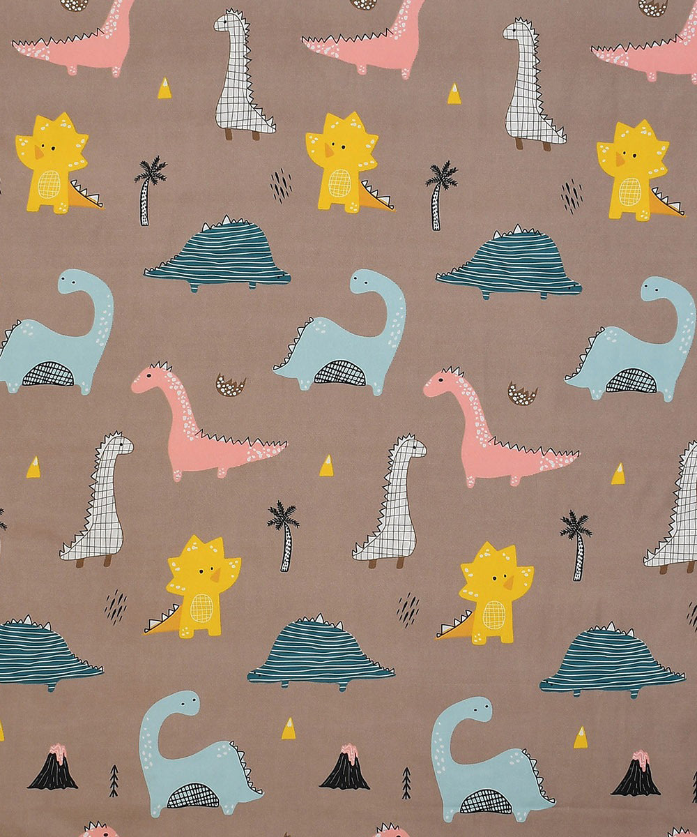 Cute Dinosaur Single Fitted Bedsheet With 1 Pillow Cover