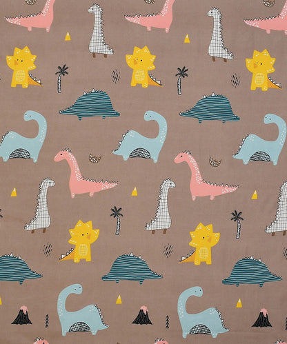 Cute Dinosaur Single Fitted Bedsheet With 1 Pillow Cover