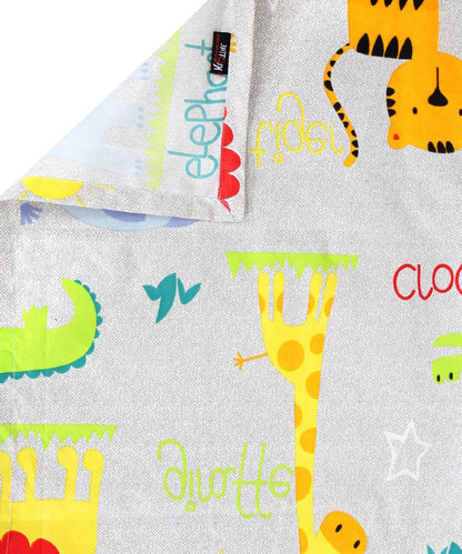 Jungle Safari Kids Single Bedsheet with 1 Pillow Cover