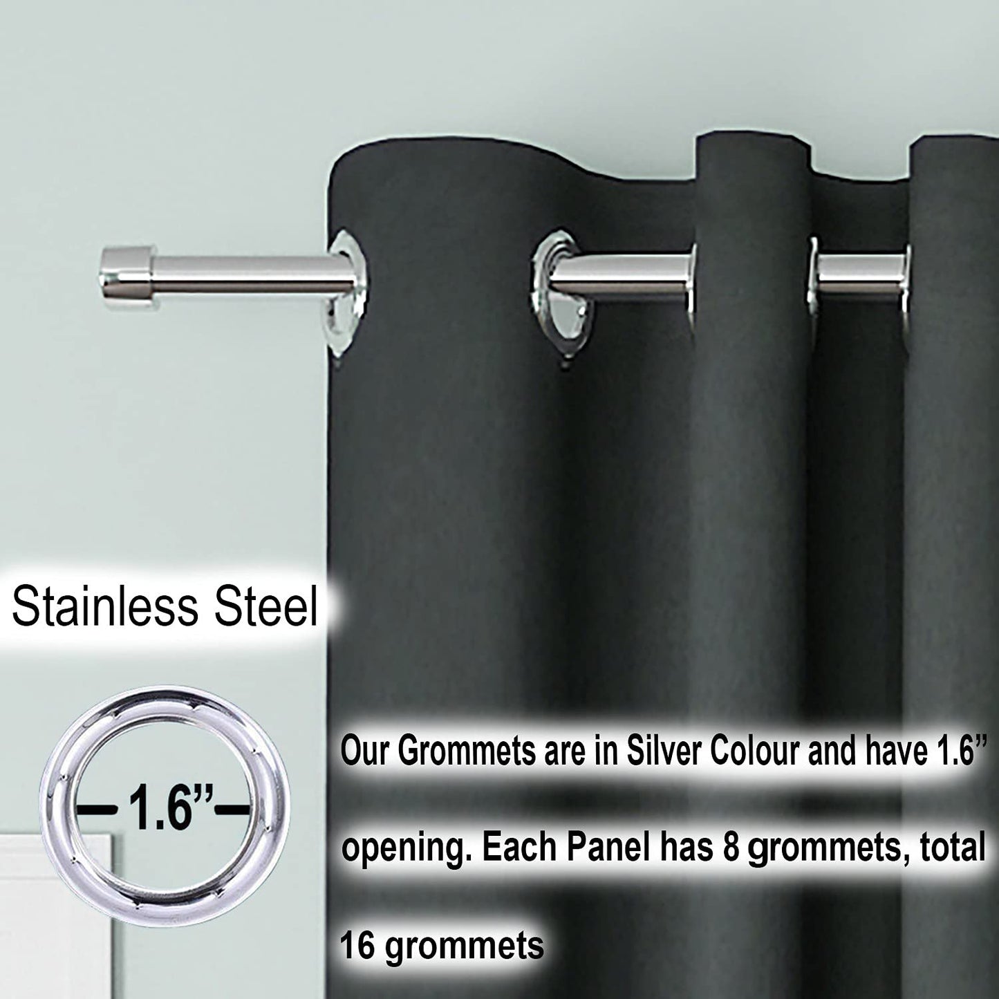Blackout Curtain ( Black ) Pack of 2 Piece