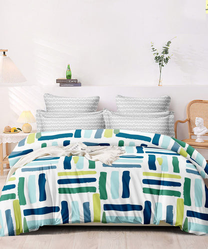 Multi Color Comforter Set with Bedsheet