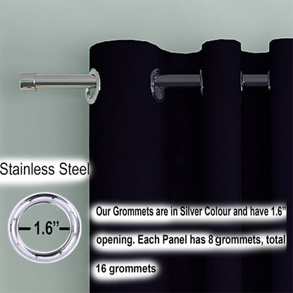 Blackout Curtain (Width - 4 Feet - Dark Blue ) Pack of 2 Piece