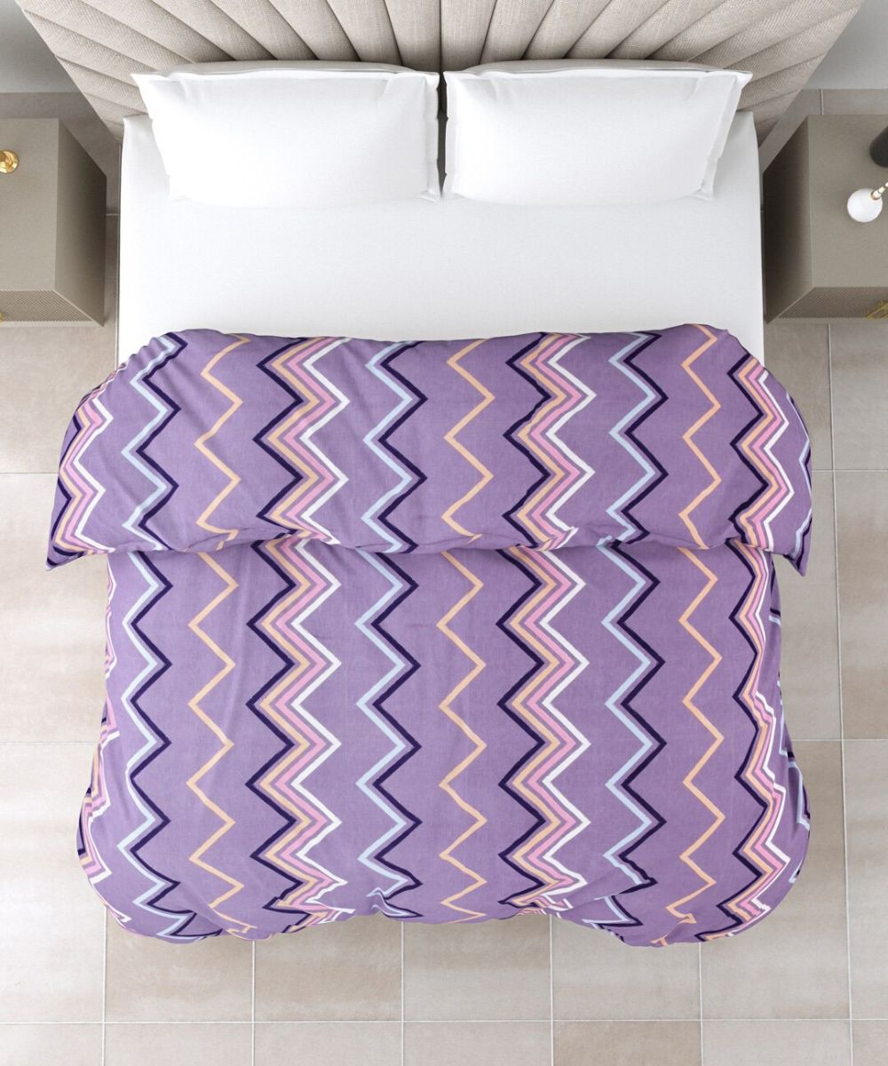 Purple Zigzag 350GSM All Weather Comforter