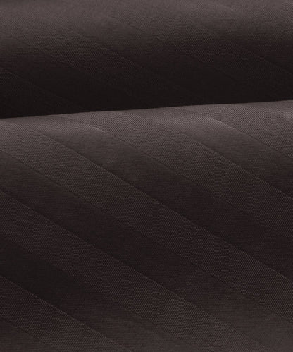 Brown Satin Stripe Bedsheet with Pillow Cover