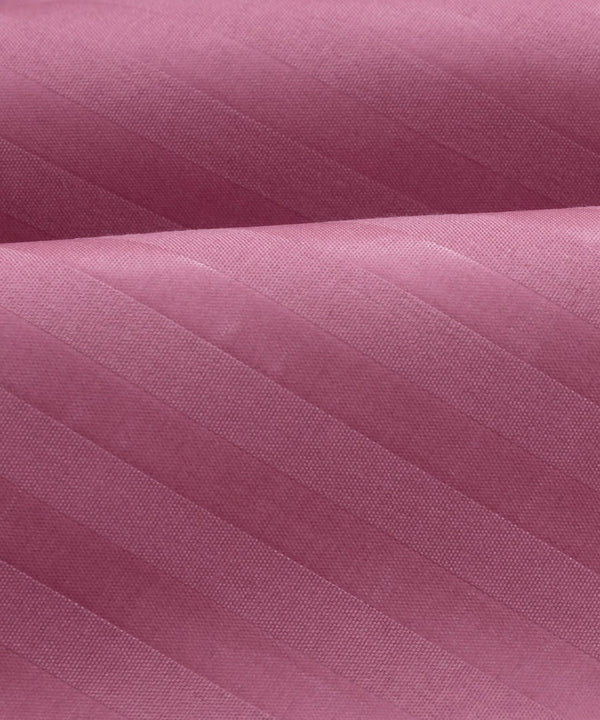 Pink Satin Stripe Bedsheet with Pillow Cover