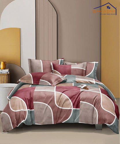 Vintage Grid Single Fitted Bedsheet With 1 Pillow Cover