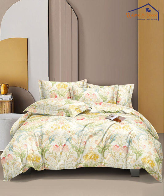 Brown Printed  350GSM Single Bed Comforter