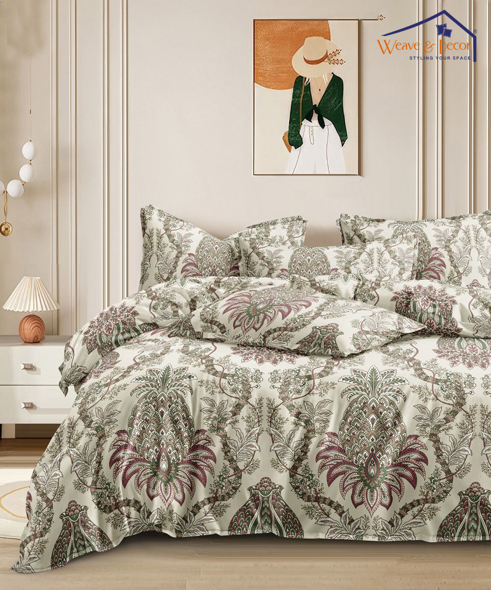 Brown Printed  350GSM Single Bed Comforter