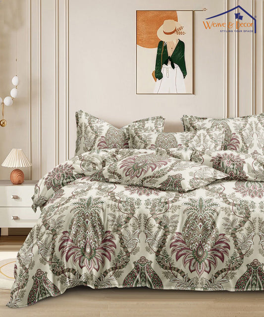 Brown Printed  350GSM Double Bed Comforter