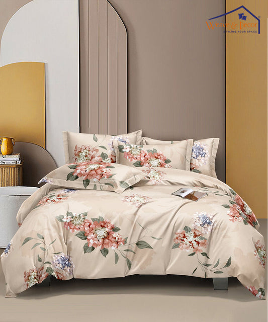 Blossom Dew Dreams King Size Bedsheet With 2 Pillow Covers