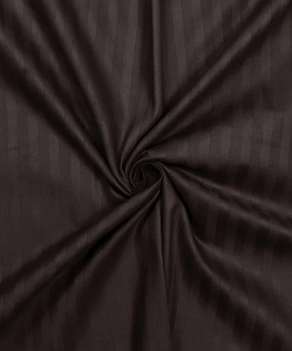 Brown Satin Stripe Bedsheet with Pillow Cover
