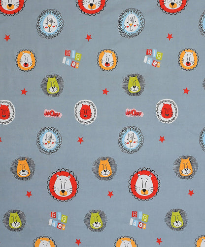 Cute Lions Single  Bedsheet With 1 Pillow Cover