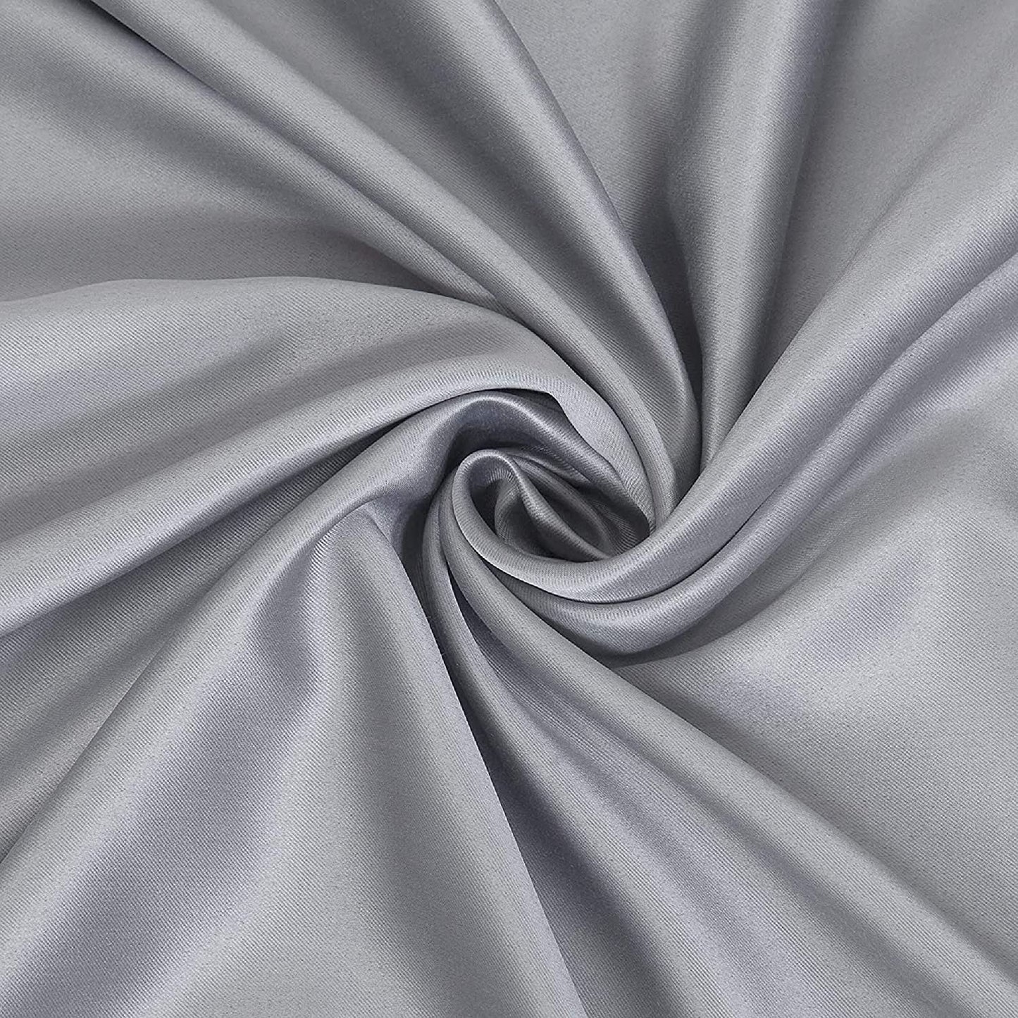 Blackout Curtain (Width- 4.5 Feet- Metallic Grey) Pack of 2 Piece