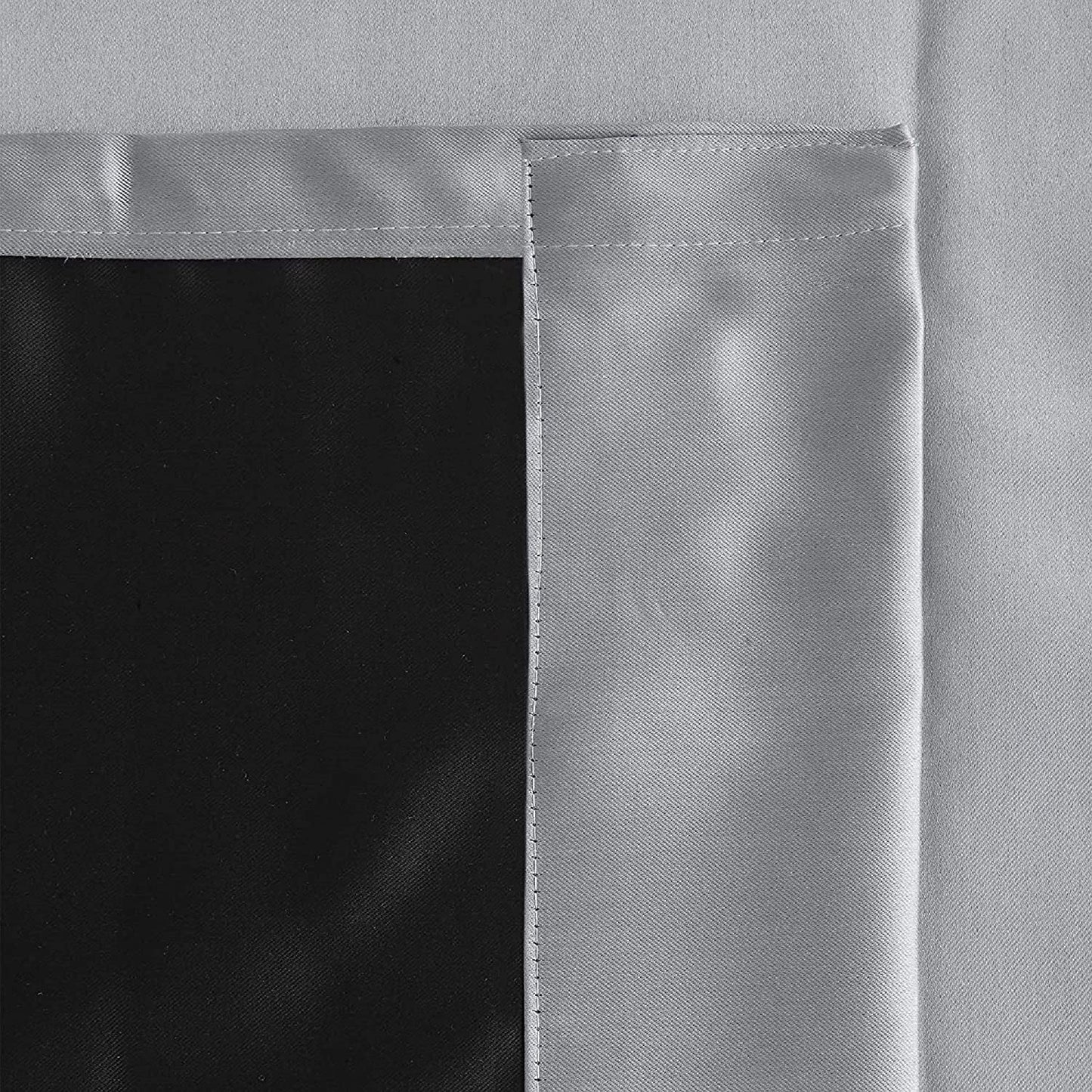 Blackout Curtain (Width- 4.5 Feet- Metallic Grey) Pack of 2 Piece