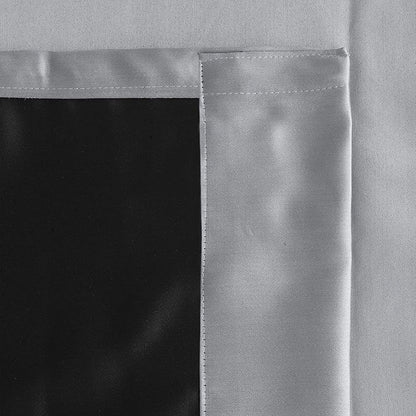 Blackout Curtain (Width- 4.5 Feet- Metallic Grey) Pack of 2 Piece