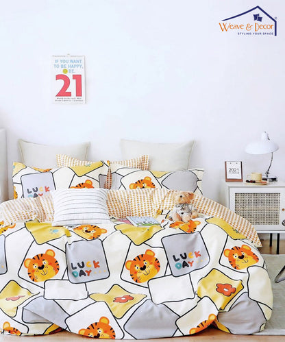 Little Cub Kids Single Bedsheet With 1 Pillow Cover