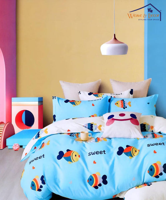 Finding Nimo Super King Fitted Bedsheet With 2 Pillow Covers