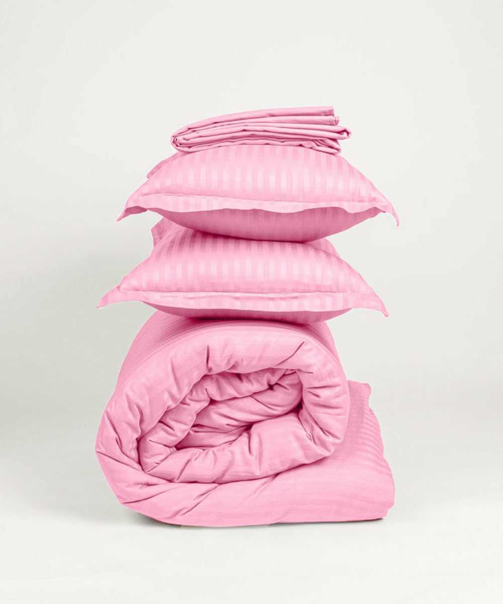 Light Pink Comforter Set with Bedsheet & Pillow Covers
