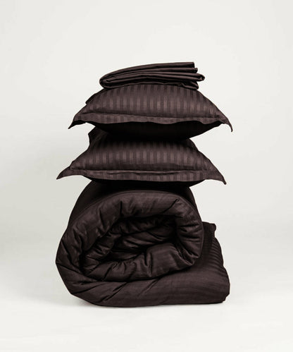 Brown Comforter Set with Bedsheet & Pillow Covers