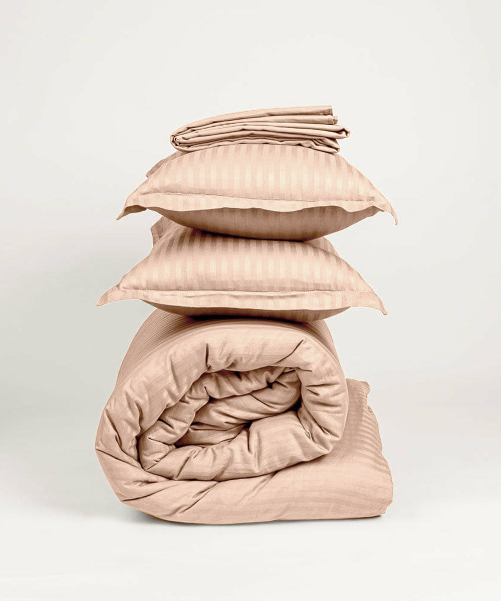 Cream Comforter Set with Bedsheet & Pillow Covers