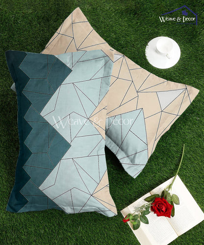 Multi Color Geometric Pillow Cover Set of 2