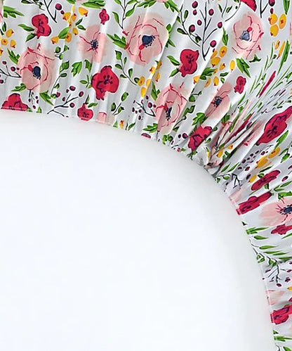 Multicolor Queen Fitted Bedsheet With 2 Pillow Covers