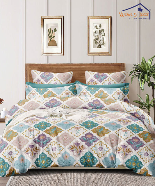 Pretty Floral    Single Bedsheet With 1 Pillow Cover
