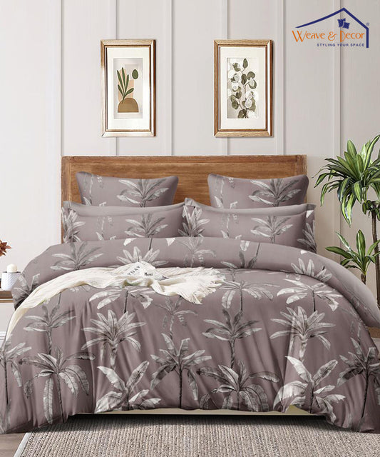 Floral Super King Fitted Bedsheet With 2 Pillow Covers